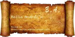 Bella András névjegykártya